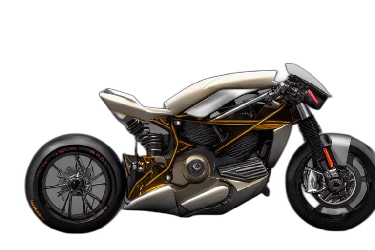 concept art, 3d render, photorealistic, blade, runner, ducati, motorcycle, concept transparent PNG cut-out