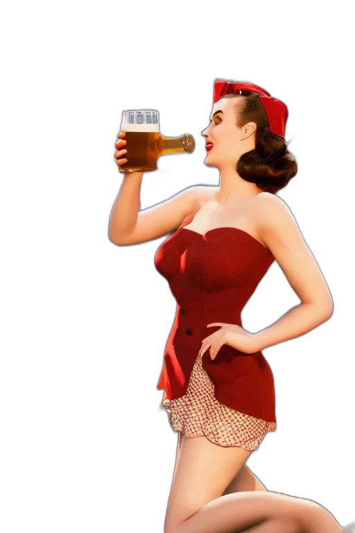 dress, photorealistic, concept art, pixel art, 3d render, german, pinup, girl transparent PNG cut-out