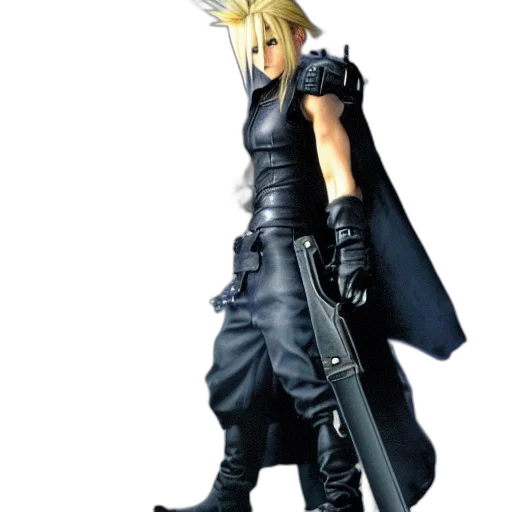 sword, weapon, staff, concept art, 3d render, cloud, strife, final transparent PNG cut-out