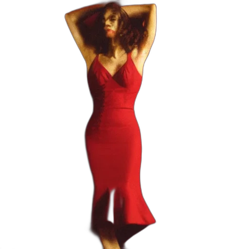 dress, 3d render, photorealistic, concept art, red, photo, woman, arnold transparent PNG cut-out