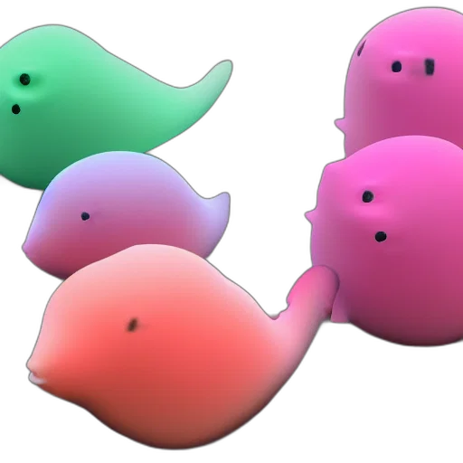 mask, animal, 3d render, concept art, vaporwave, photorealistic, pastel, neon transparent PNG cut-out