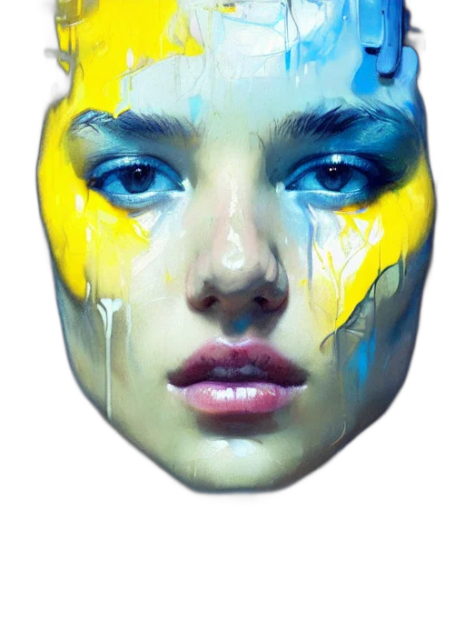 face, mask, jewelry, jacket transparent PNG cut-out