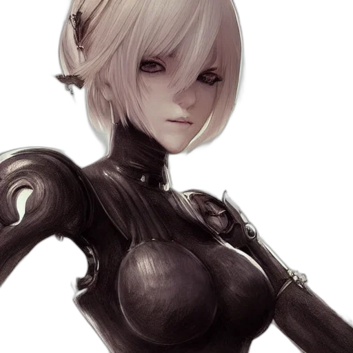 robot, face, weapon, staff, fantasy art, concept art, cyberpunk, photorealistic transparent PNG cut-out