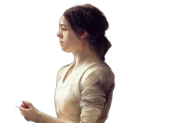 dress, photorealistic, concept art, oil painting transparent PNG cut-out