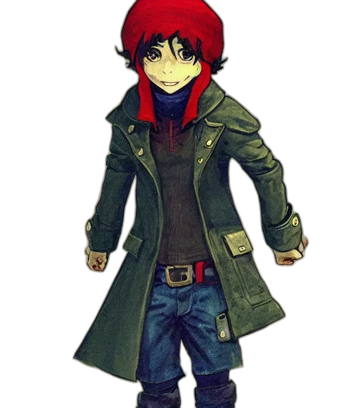 jacket, staff, pixel art, concept art transparent PNG cut-out