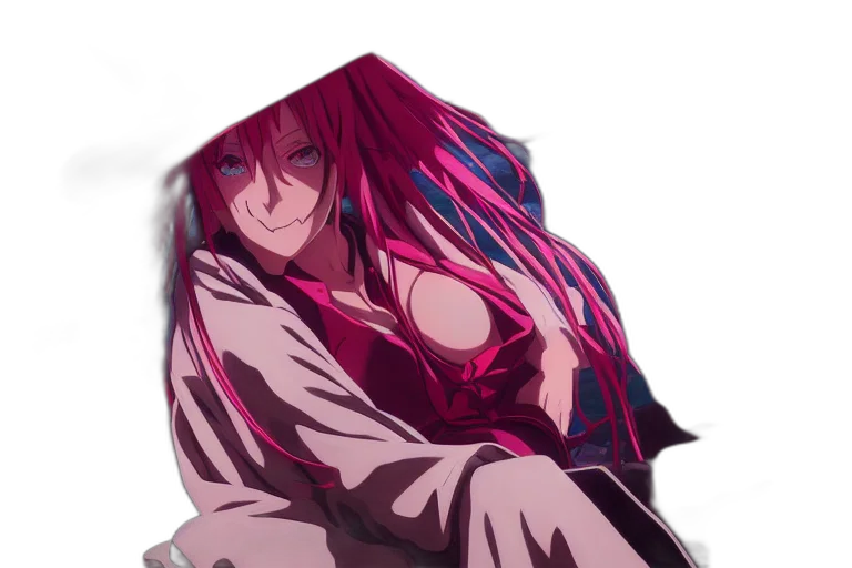 jacket, dress, hair, creature transparent PNG cut-out