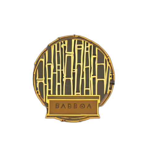 furniture, jewelry, crown, jacket, 3d render, golden, earth tones, bamboo transparent PNG cut-out