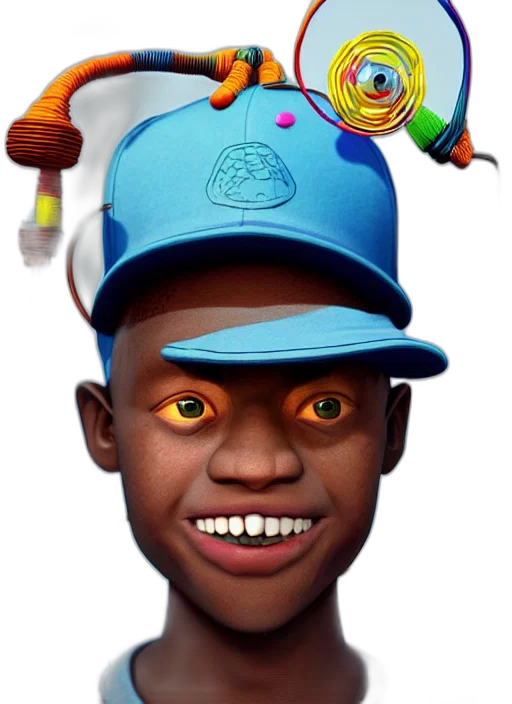 hat, face, staff, creature, concept art, cartoon, 3d render, photorealistic transparent PNG cut-out