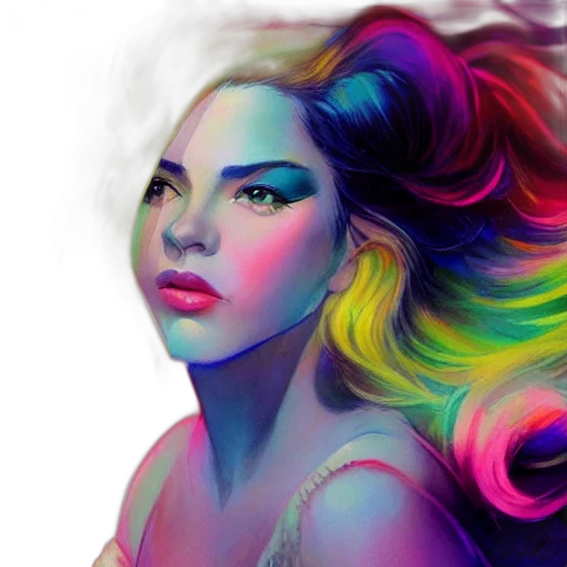 hair, face, photorealistic, fantasy art transparent PNG cut-out