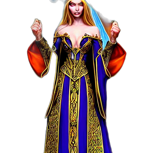 dress, jewelry, fantasy art, concept art transparent PNG cut-out