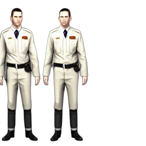 jacket, concept art, 3d render, photorealistic, earth tones, pale, skin, security transparent PNG cut-out