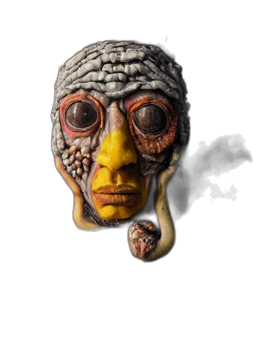 mask, face, staff, creature transparent PNG cut-out