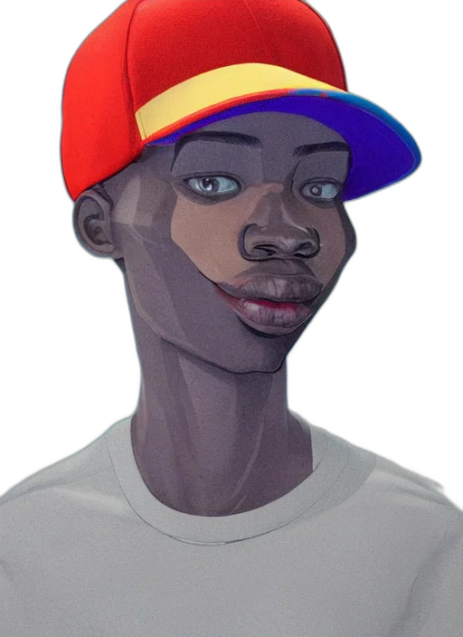 face, hat, mask, creature, photorealistic, cartoon, concept art, 3d render transparent PNG cut-out