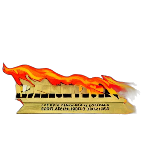 concept art, 3d render, fire, burning transparent PNG cut-out