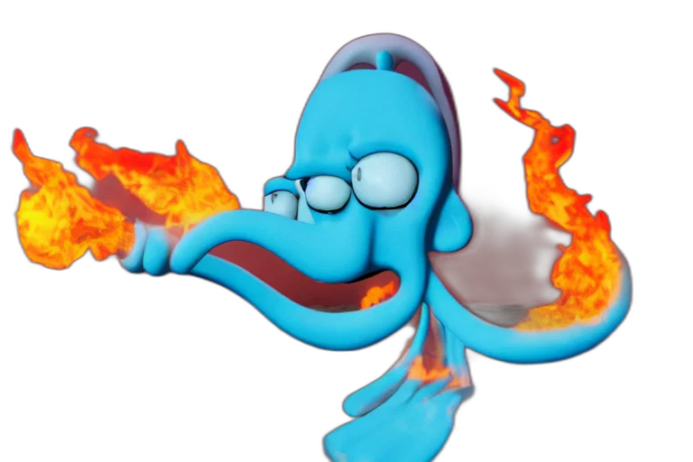 staff, dragon, creature, 3d render, concept art, cartoon, photorealistic, fire transparent PNG cut-out