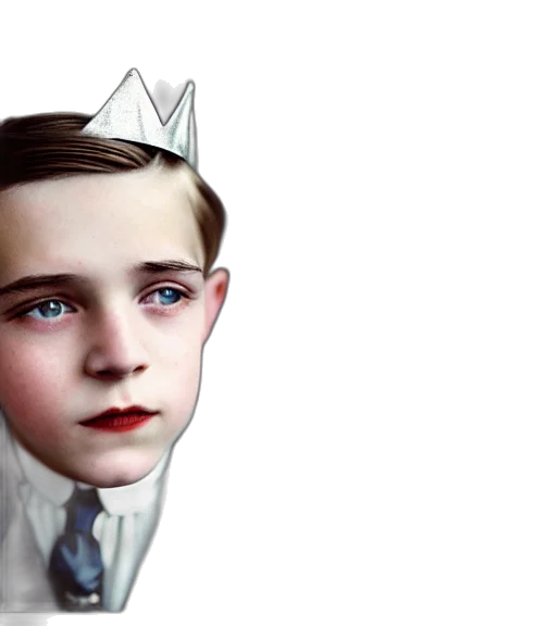 crown, face, creature, robot transparent PNG cut-out