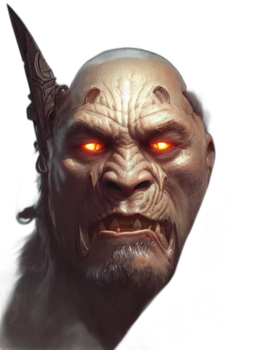 face, staff, mask, creature transparent PNG cut-out