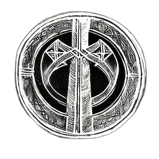sword, crown, jewelry, staff, fantasy art, concept art, pencil sketch, comic book art transparent PNG cut-out