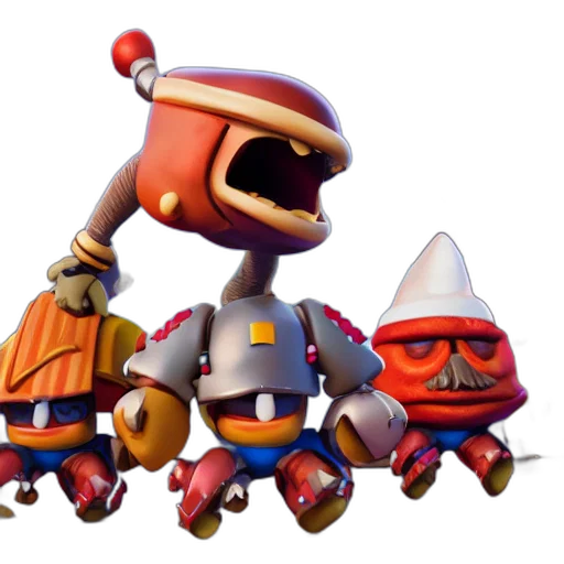 robot, staff, concept art, 3d render, outer space, clash, royal, style transparent PNG cut-out