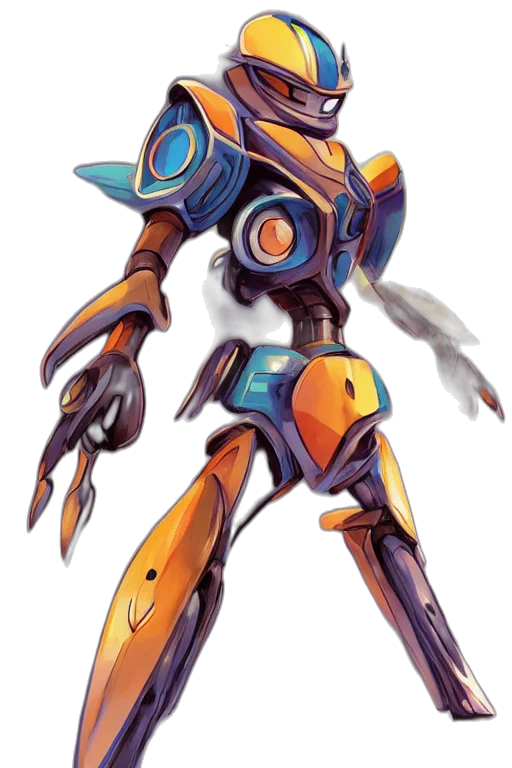robot, weapon, concept art, 3d render transparent PNG cut-out