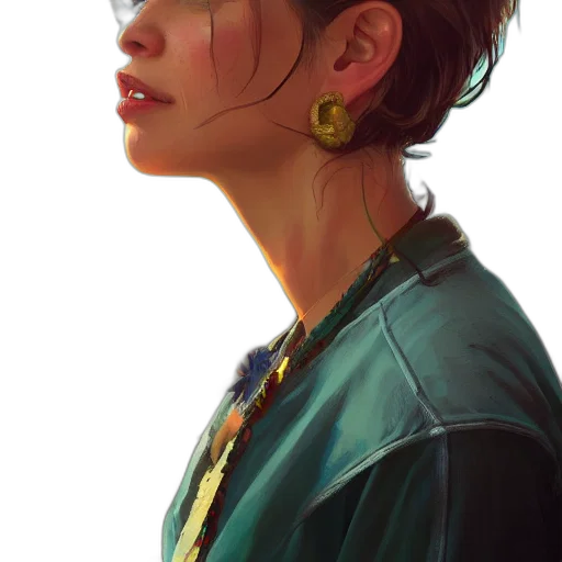 face, jewelry, jacket, crown transparent PNG cut-out
