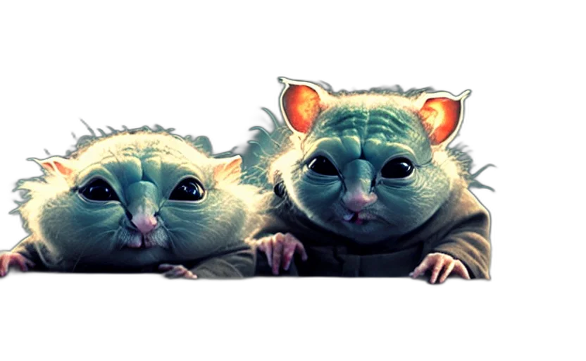 animal, concept art, 3d render, photorealistic, fantasy art, hamster, yoda, movie transparent PNG cut-out