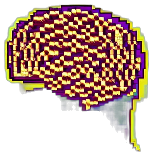 crown, hat, robot, pixel art transparent PNG cut-out