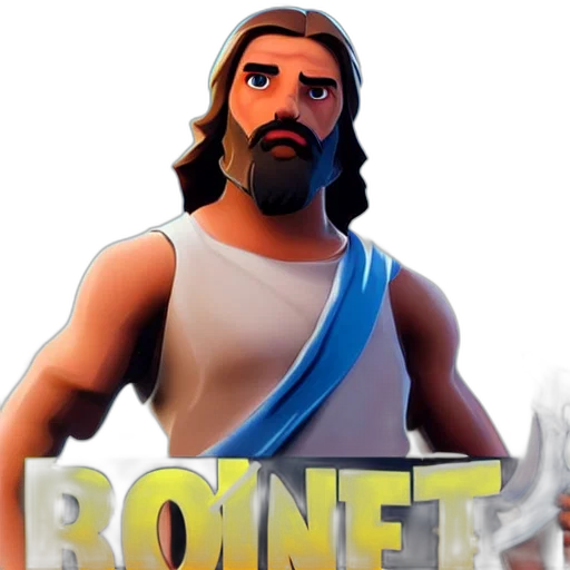 weapon, robot, concept art, 3d render, fantasy art, pixel art, jesus, fortnite transparent PNG cut-out