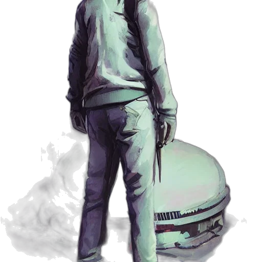 jacket, robot, mask, staff transparent PNG cut-out
