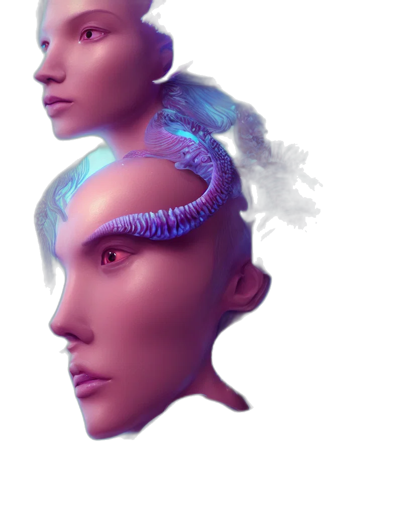 face, robot, mask, crown transparent PNG cut-out