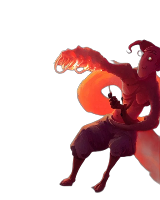 dragon, creature, concept art, fantasy art, pixel art, watercolor, fire, red transparent PNG cut-out