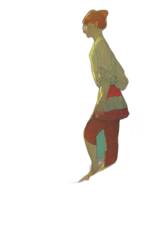 jacket, dress, staff, mask transparent PNG cut-out