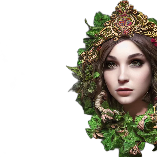 crown, jewelry, face, mask, fantasy art, photorealistic, 3d render, concept art transparent PNG cut-out