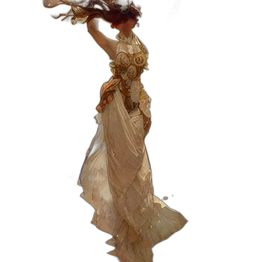 dress, staff, jewelry, crown transparent PNG cut-out