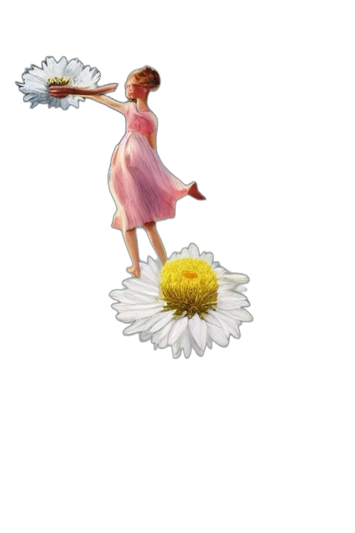 flower, staff, dress, weapon transparent PNG cut-out