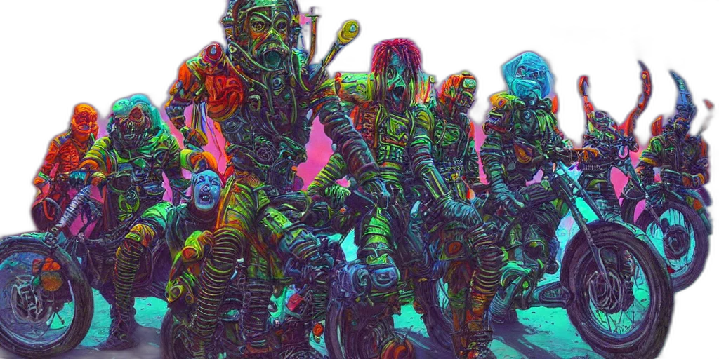 weapon, concept art, cyberpunk, comic book art, fantasy art, outer space, neon lights, fire transparent PNG cut-out