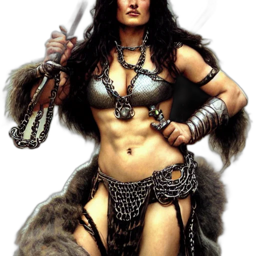jewelry, fantasy art, concept art, comic book art, photorealistic, portrait, salma, hayek transparent PNG cut-out
