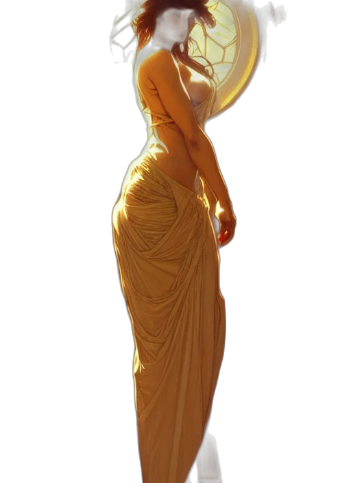 dress, jewelry, staff, crown transparent PNG cut-out