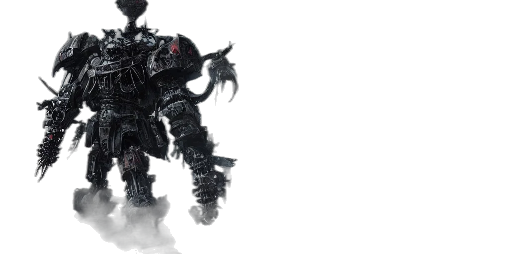 robot, weapon, concept art, 3d render transparent PNG cut-out