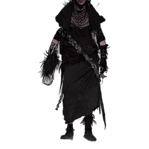 staff, jacket, dress, mask, concept art, fantasy art, cyberpunk, pixel art transparent PNG cut-out