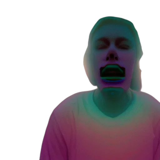 mask, face, creature, vaporwave transparent PNG cut-out