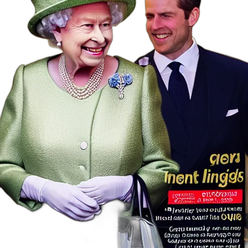crown, queen, england, grinning, rudely, pointing, her, middle transparent PNG cut-out