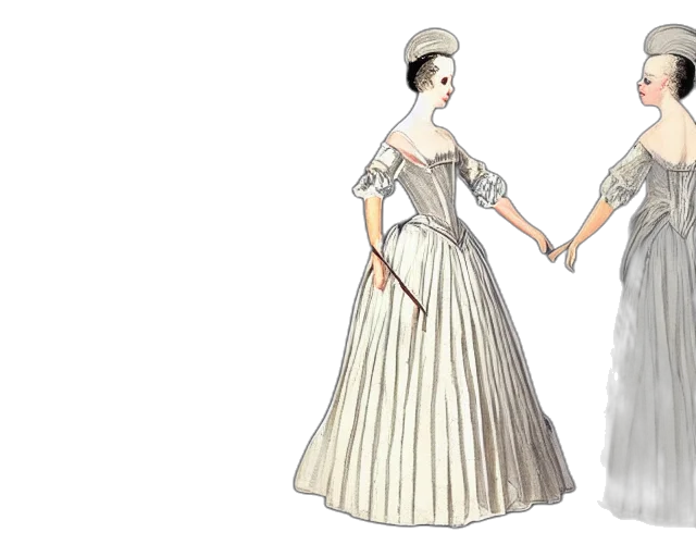 dress, concept art, 3d render, clothing, design, sheet, century, queens transparent PNG cut-out