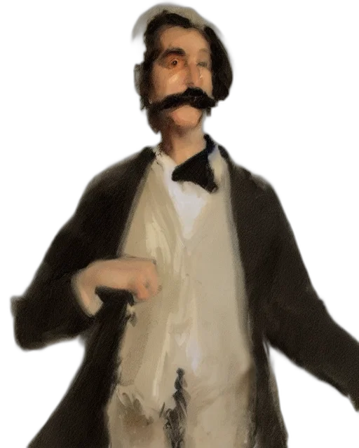 staff, mask, jacket, face, concept art, oil painting, photorealistic, 3d render transparent PNG cut-out