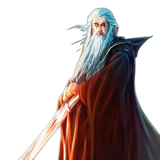staff, sword, dragon, fantasy art transparent PNG cut-out