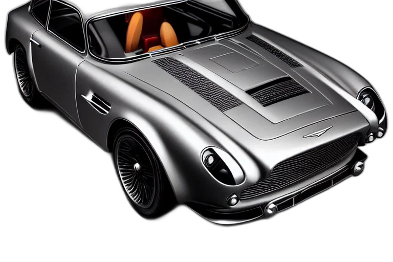 car, photorealistic, 3d render, concept art, cartoon, cyberpunk, aston, martin transparent PNG cut-out