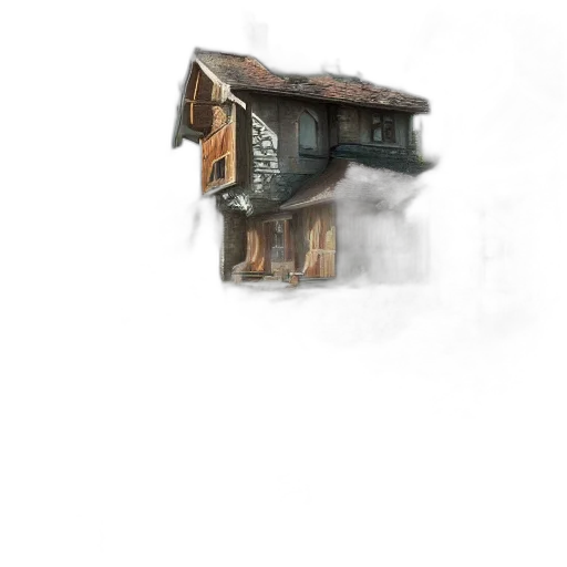 building, furniture, face, robot, concept art, 3d render, photorealistic, watercolor transparent PNG cut-out