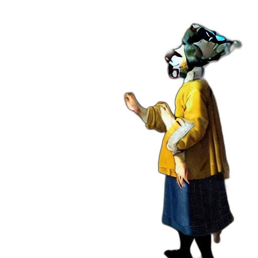 mask, robot, jacket, staff, concept art, 3d render, photorealistic, cyberpunk transparent PNG cut-out
