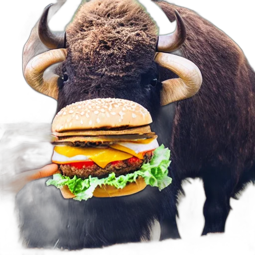 food, animal, photorealistic, buffalo transparent PNG cut-out