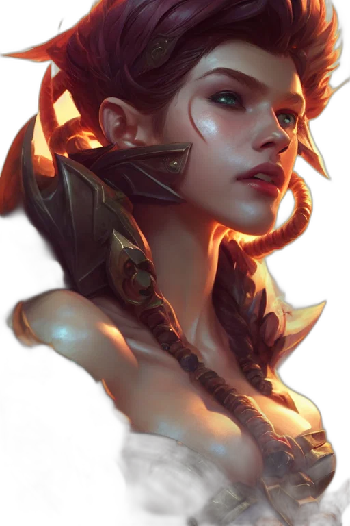 face, crown, dragon, staff, fantasy art, concept art, photorealistic, cyberpunk transparent PNG cut-out